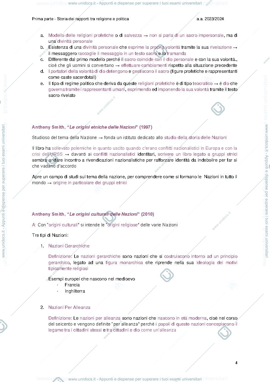 Anteprima pagina 4 — Storia dei rapporti tra Stato e Chiesa UNIPD