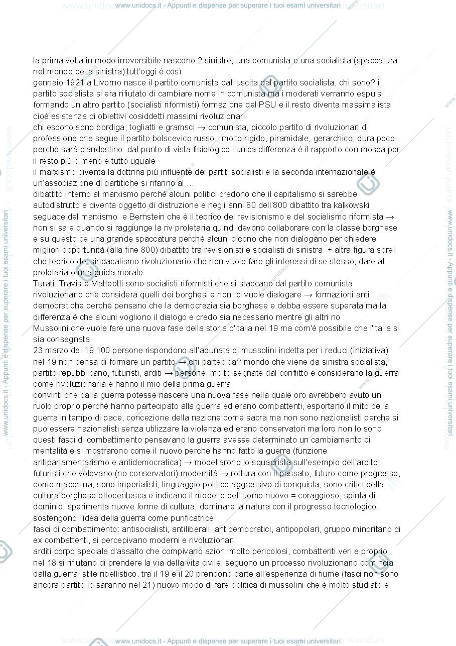 Anteprima pagina 2 — Appunti storia dei sistemi, dei partiti e dei movimenti politici 