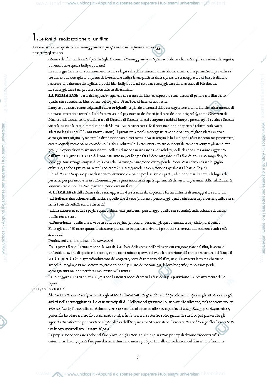 Anteprima pagina 3 — APPUNTI LEZIONI STORIA DEL CINEMA