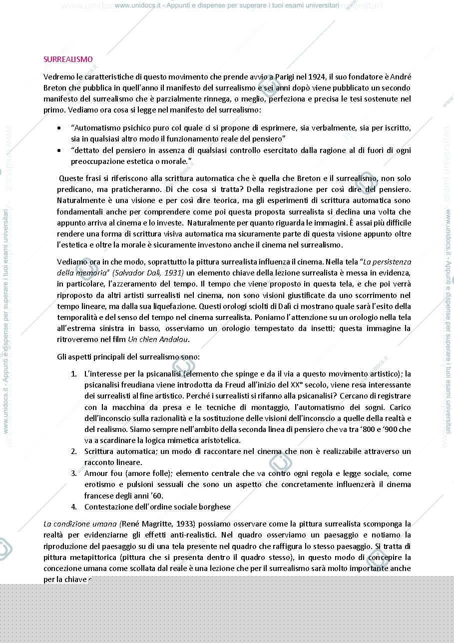 Anteprima pagina 3 — appunti parziali storia del cinema 
