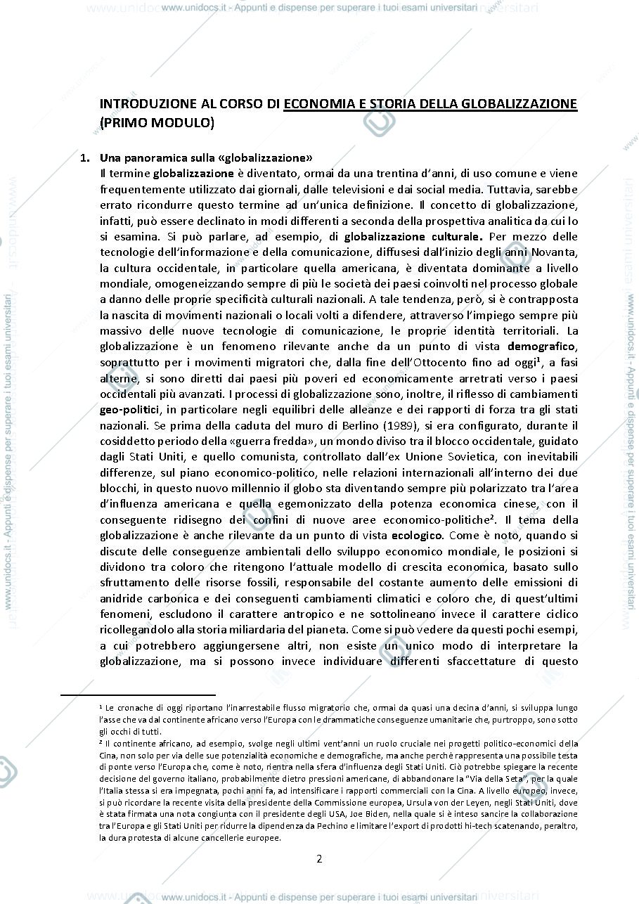 Anteprima pagina 4 — Economia e storia della globalizzazione 