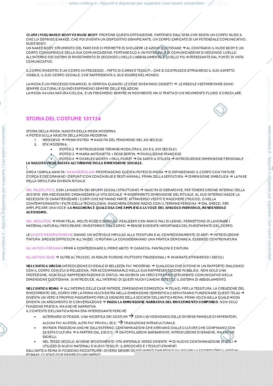Anteprima pagina 3 — Appunti Storia del costume