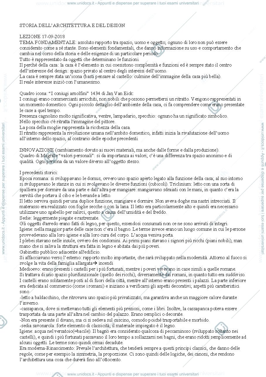 Anteprima pagina 1 — Storia del design e dell'architettura