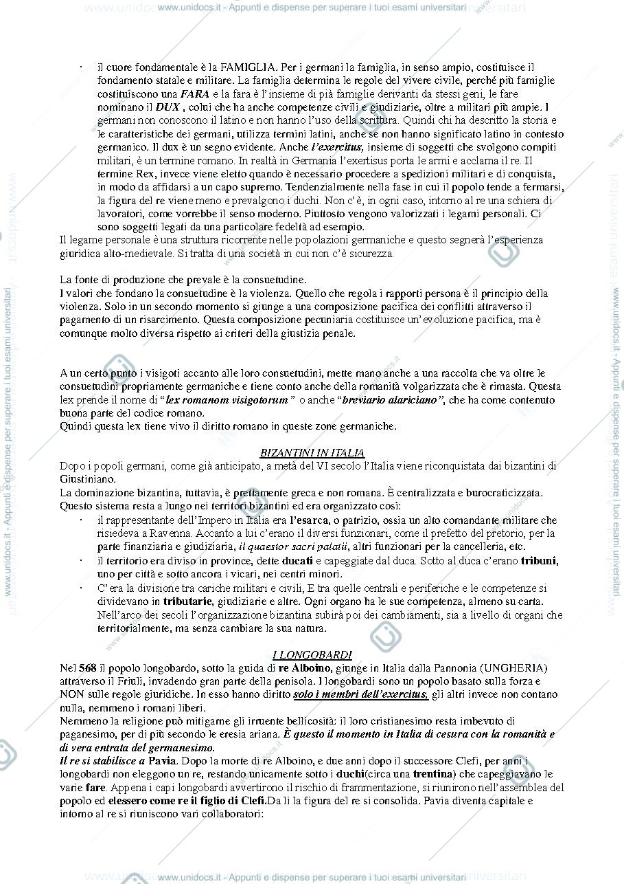 Anteprima pagina 3 — Appunti di storia del diritto europeo 