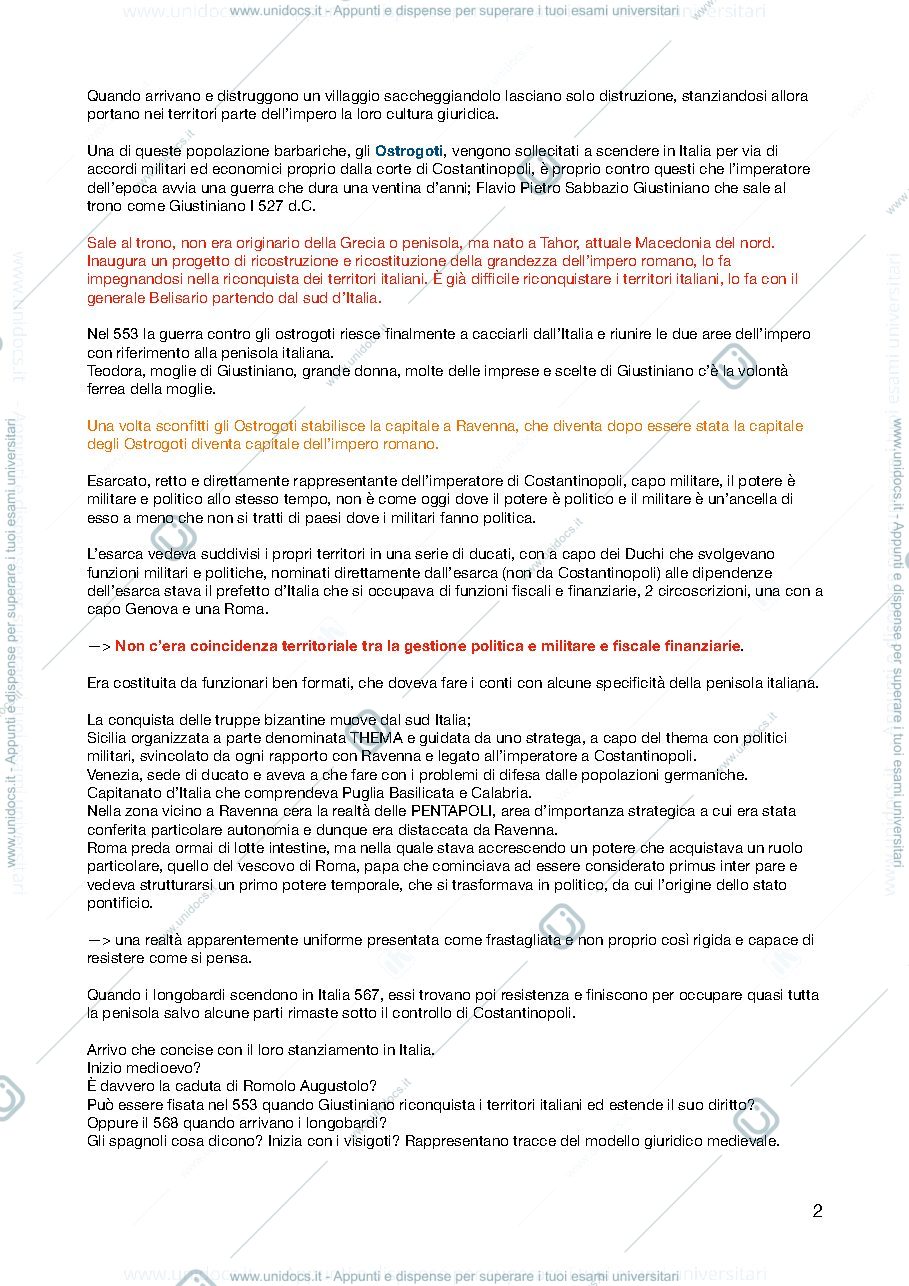 Anteprima pagina 2 — Appunti Geri storia del diritto I