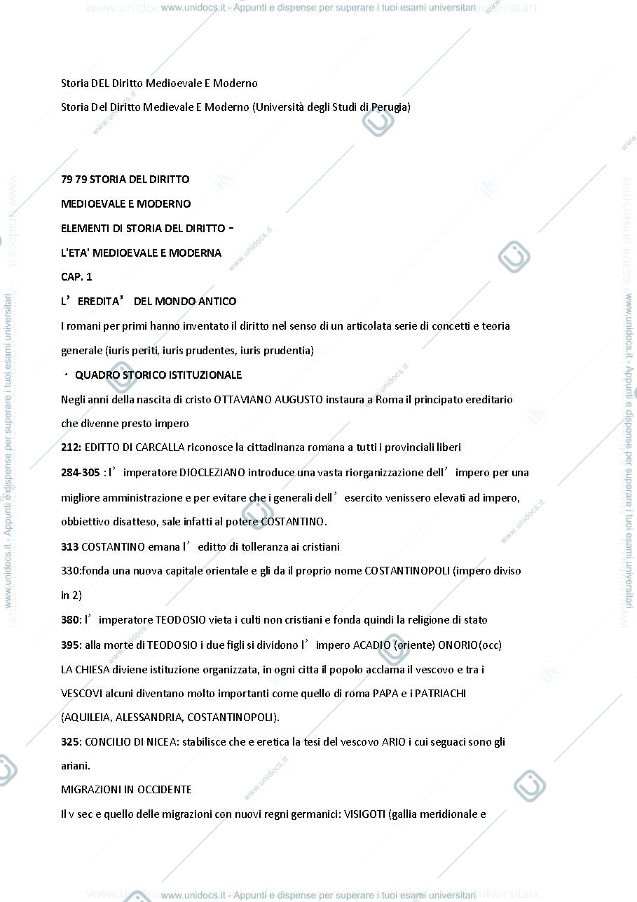 Anteprima pagina 1 — storia medievale
