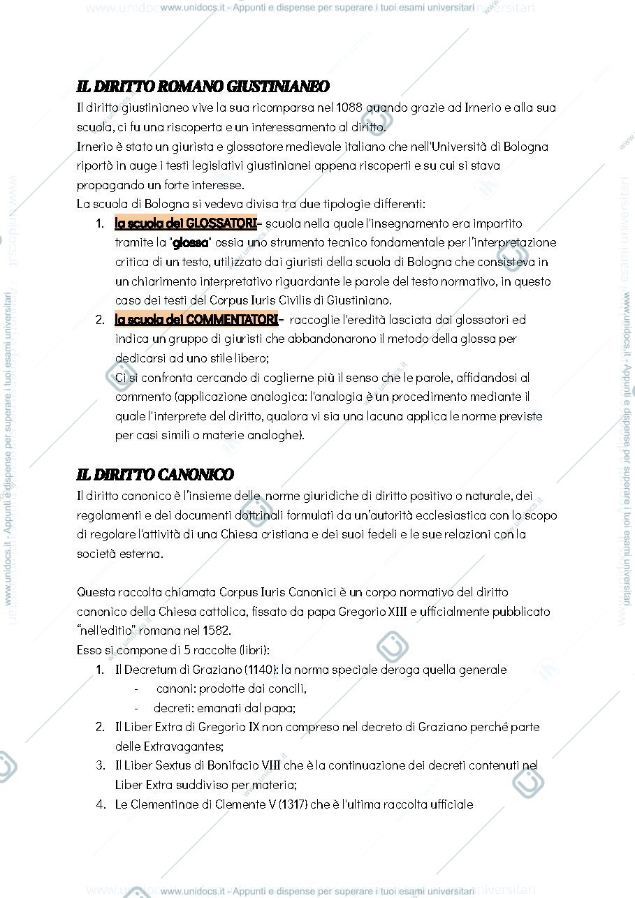 Anteprima pagina 3 — Storia del diritto moderno e contemporaneo 