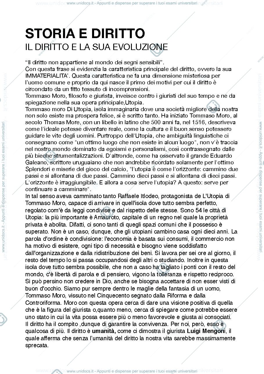 Anteprima pagina 1 — appunti lezione di storia del diritto medievale