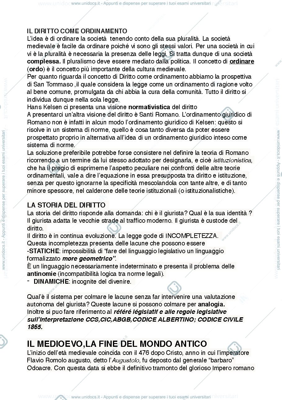 Anteprima pagina 2 — appunti lezione di storia del diritto medievale