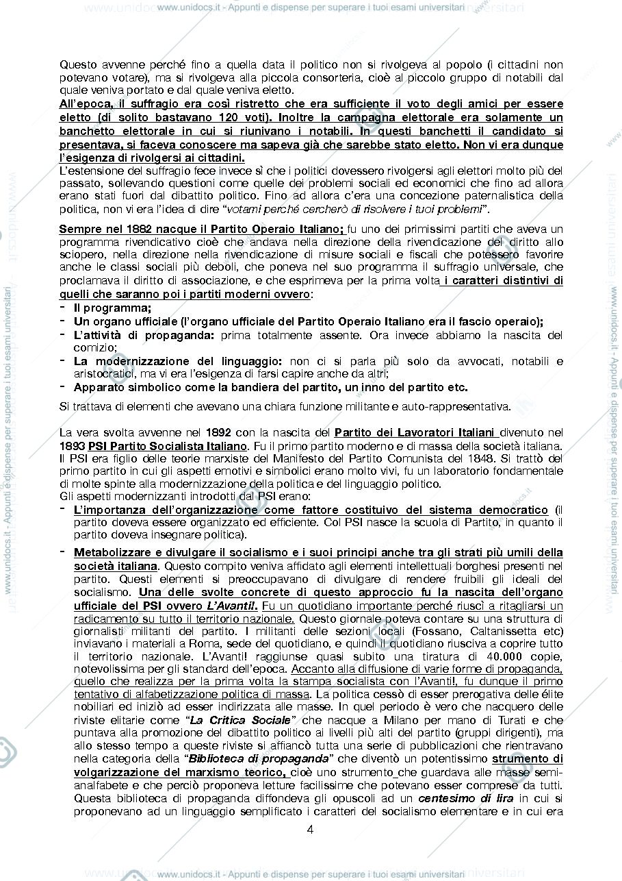 Anteprima pagina 4 — appunti completi delle lezioni
