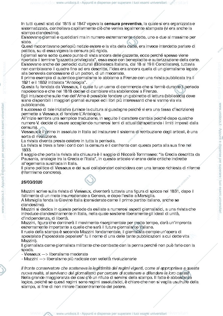 Anteprima pagina 4 — Appunti storia del giornalismo 