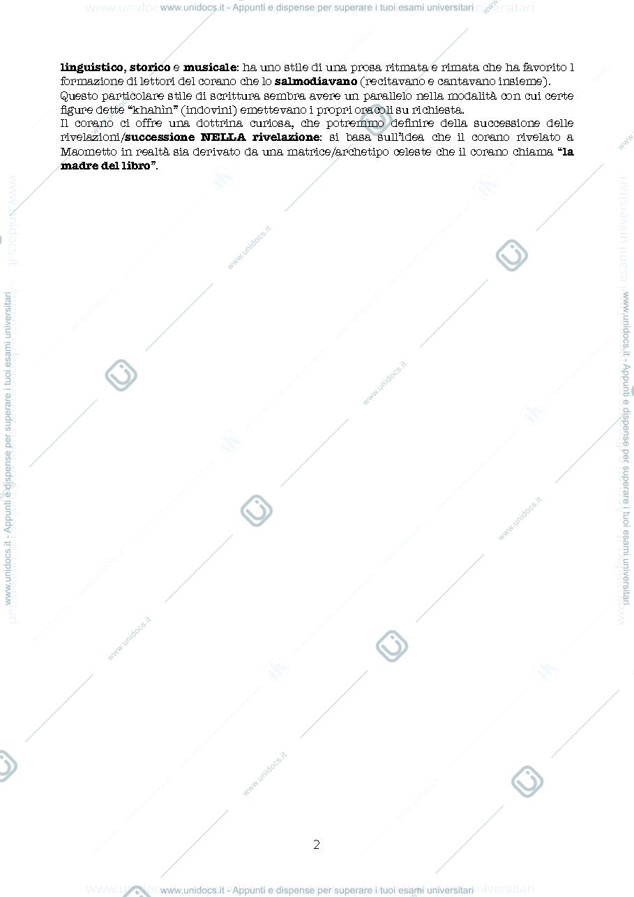 Anteprima pagina 2 — APPUNTI STORIA DEL PENSIERO ISLAMICO