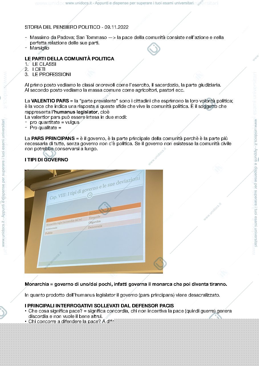 Anteprima pagina 1 — storia pensiero politico 