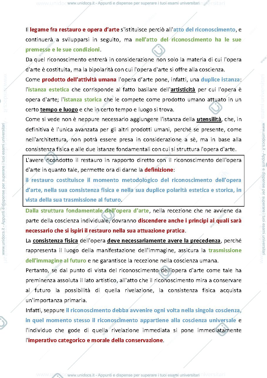 Anteprima pagina 3 — Cesare Brandi, La teoria del Restauro