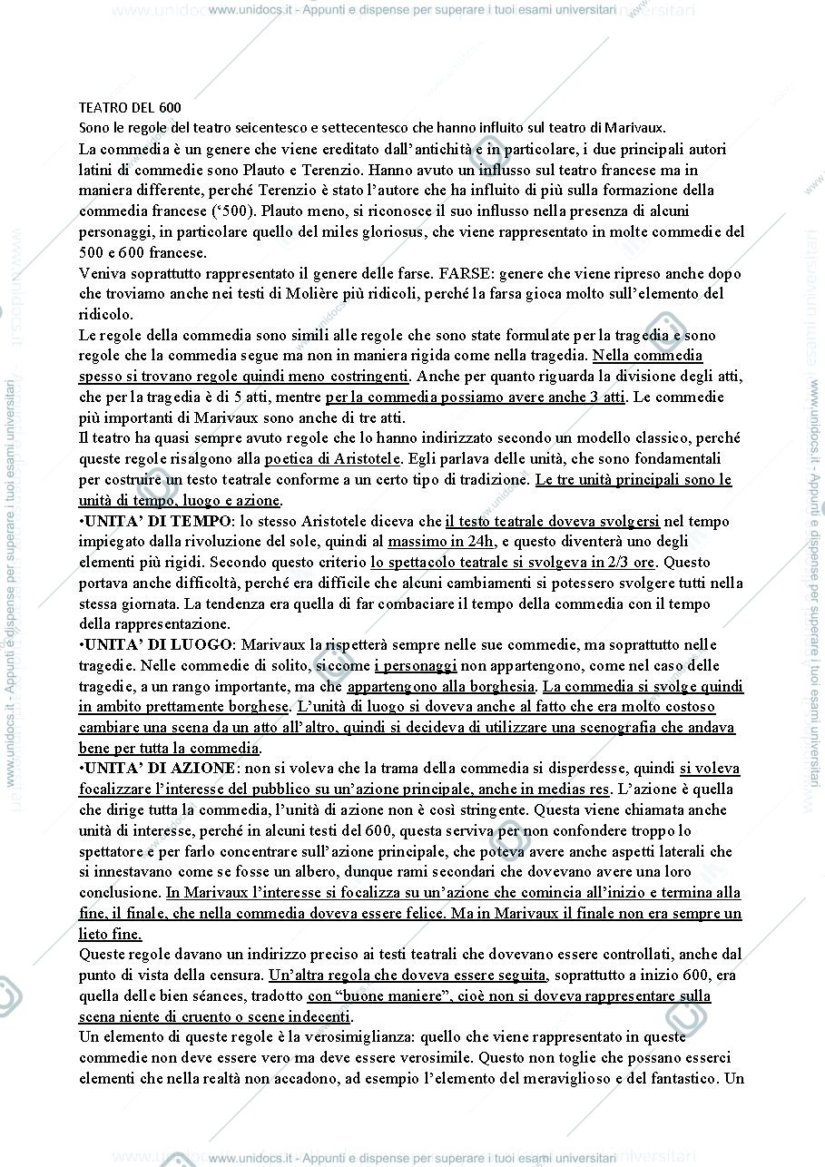 Anteprima pagina 1 — Marivaux Storia del teatro francese