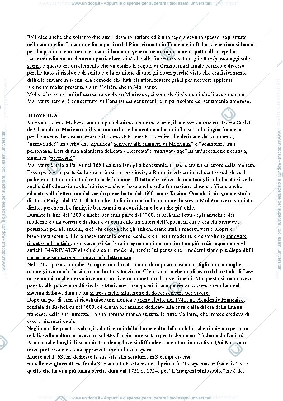 Anteprima pagina 3 — Marivaux Storia del teatro francese