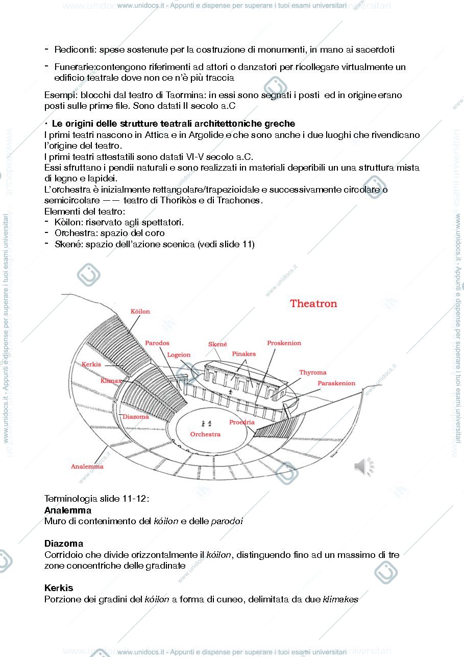 Anteprima pagina 2 — Esercitazioni di Archeologia Teatrale dott.ssa Romina Marchisio