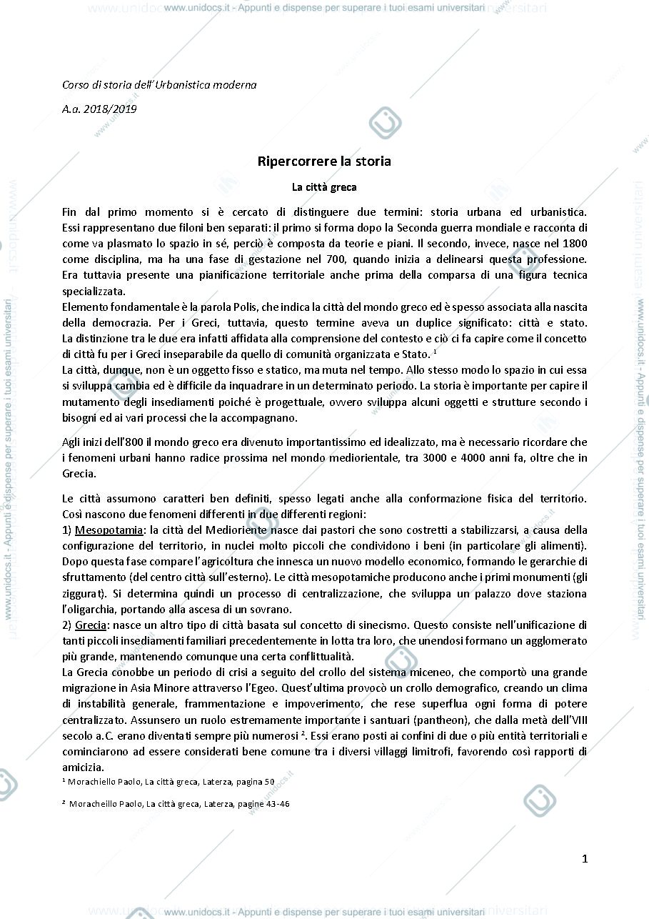Anteprima pagina 1 — appunti delle lezioni