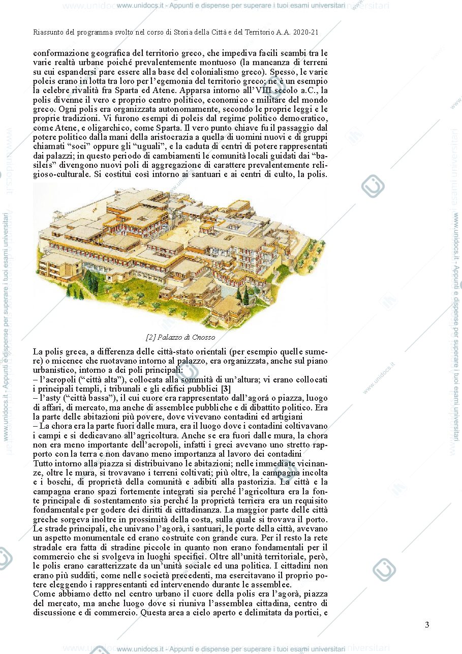 Anteprima pagina 3 — Riassunto generale del corso di Storia della città e del territorio, Politecnico di Milano