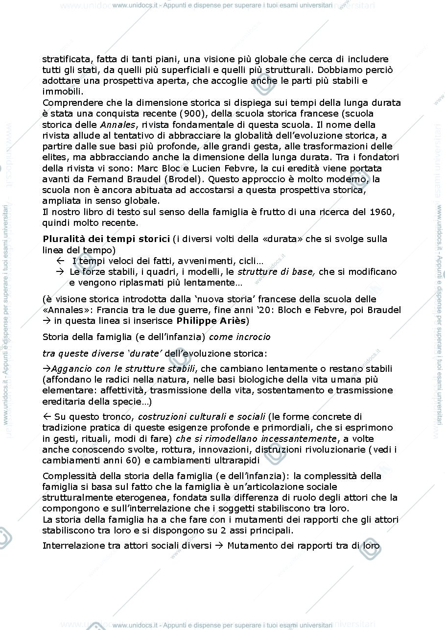 Anteprima pagina 3 — Appunti storia della famiglia e infanzia