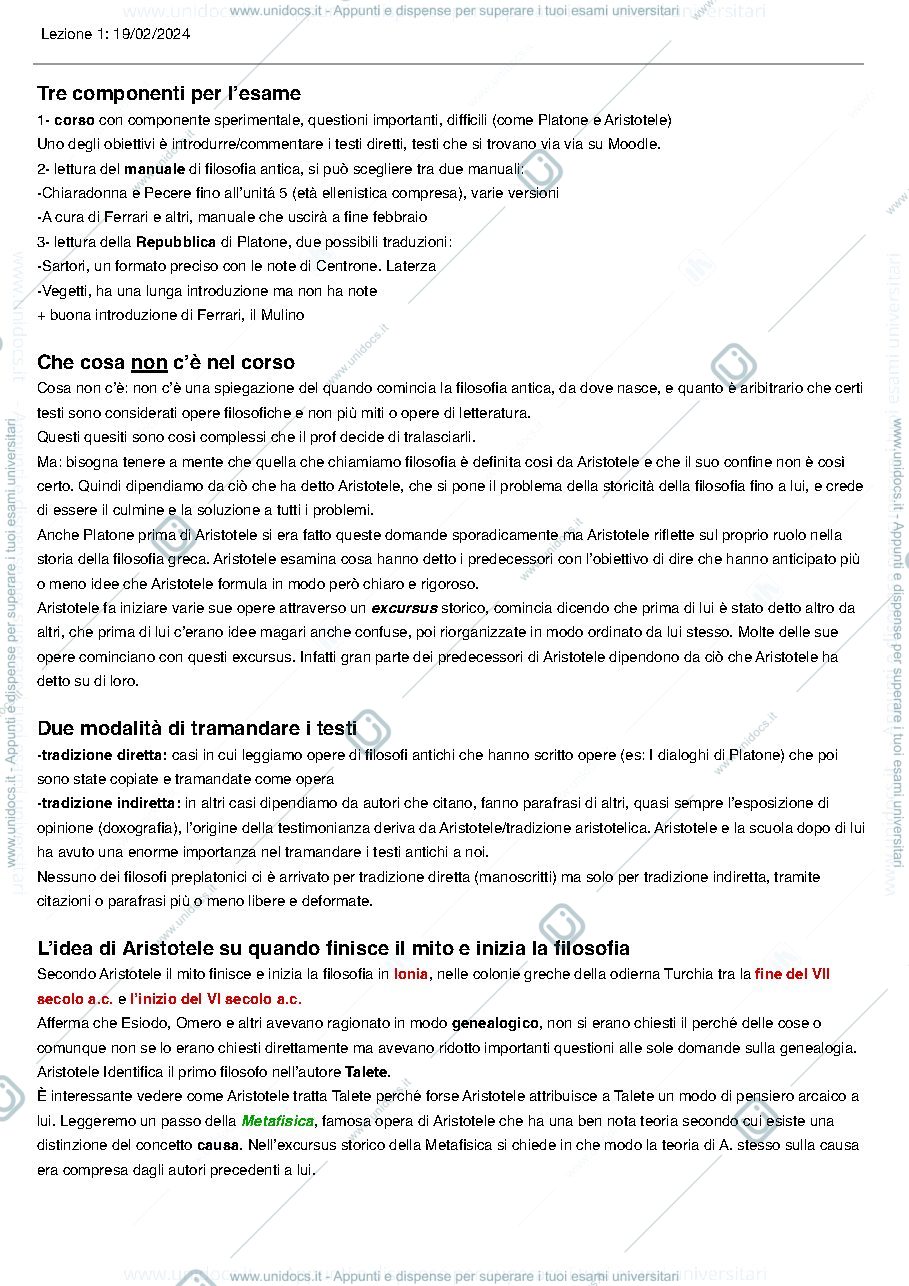 Anteprima pagina 1 — appunti lezioni
