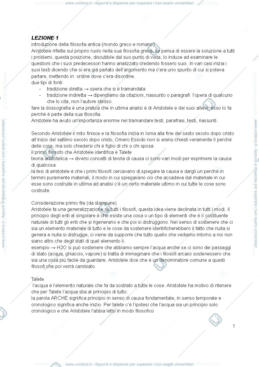 Anteprima pagina 2 — Storia della filosofia antica 