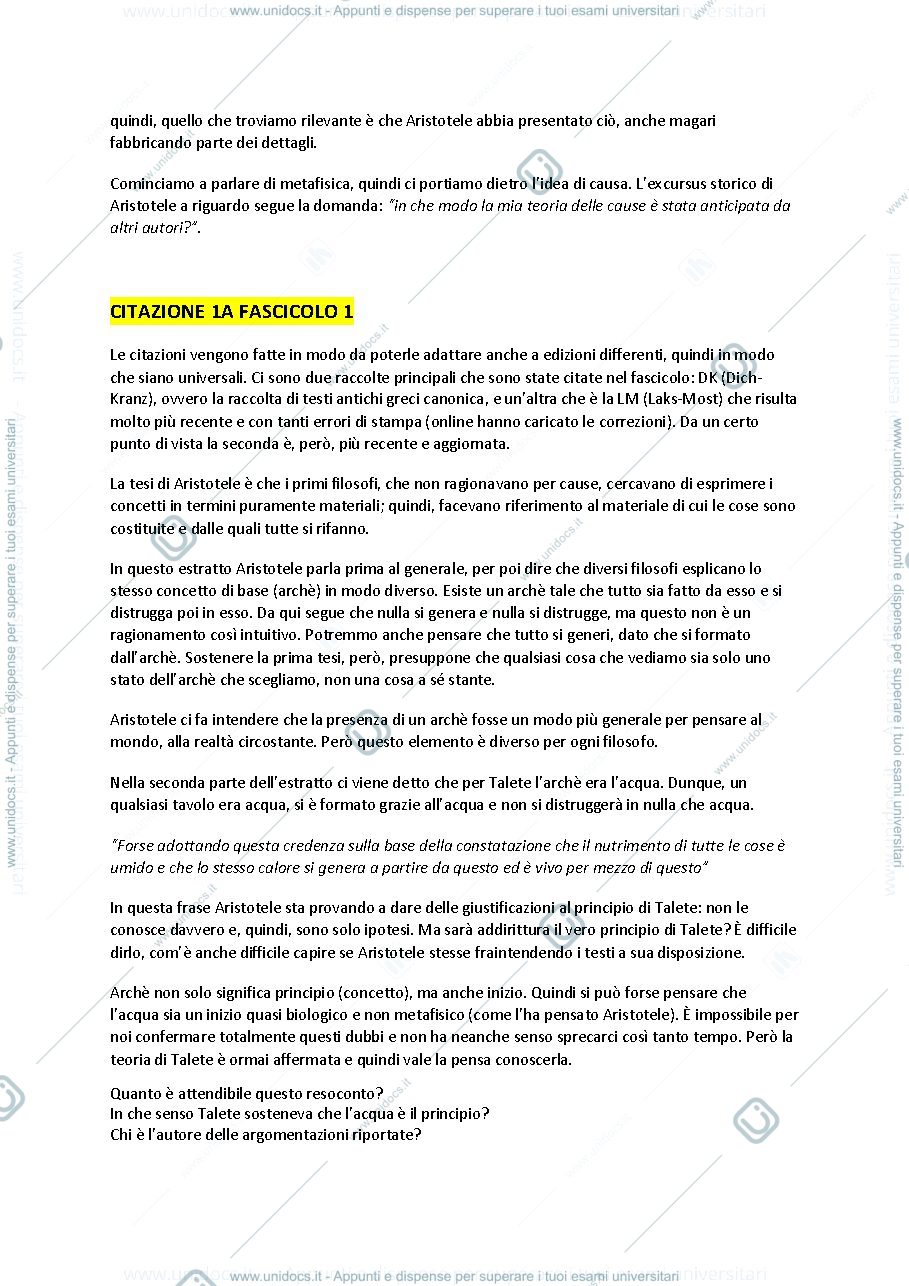 Anteprima pagina 2 — Appunti Storia della filosofia antica