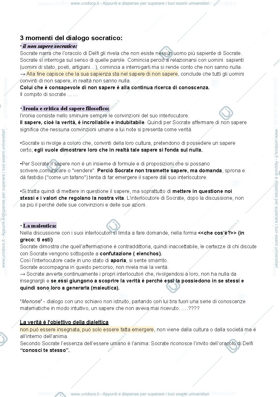 Anteprima pagina 3 — storia della filosofia, da Socrate all'ellensimo 