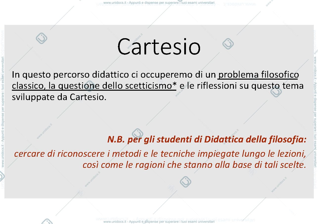 Anteprima pagina 1 — didattica della filosofia (Cartesio)