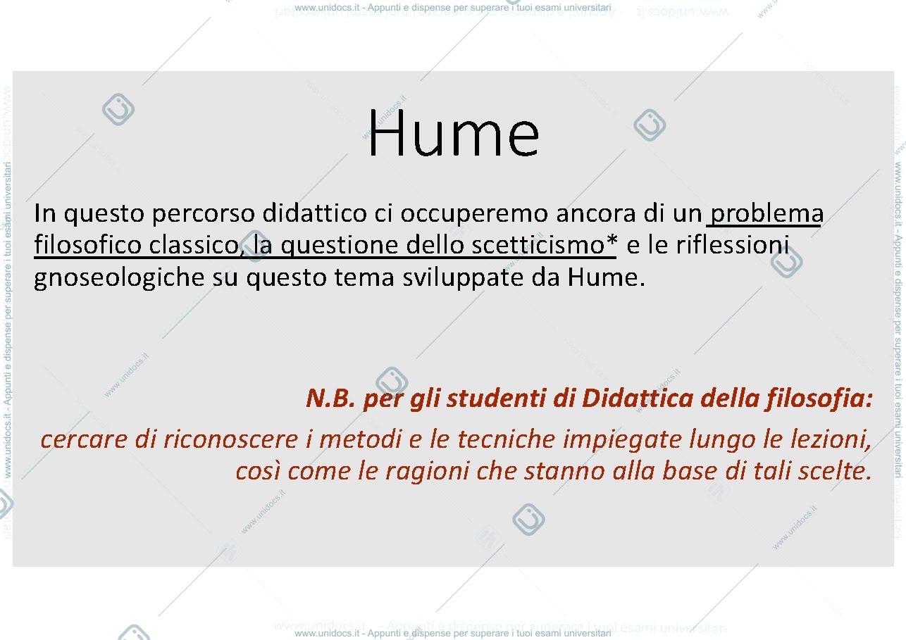 Anteprima pagina 1 — didattica della filosofia, Hume