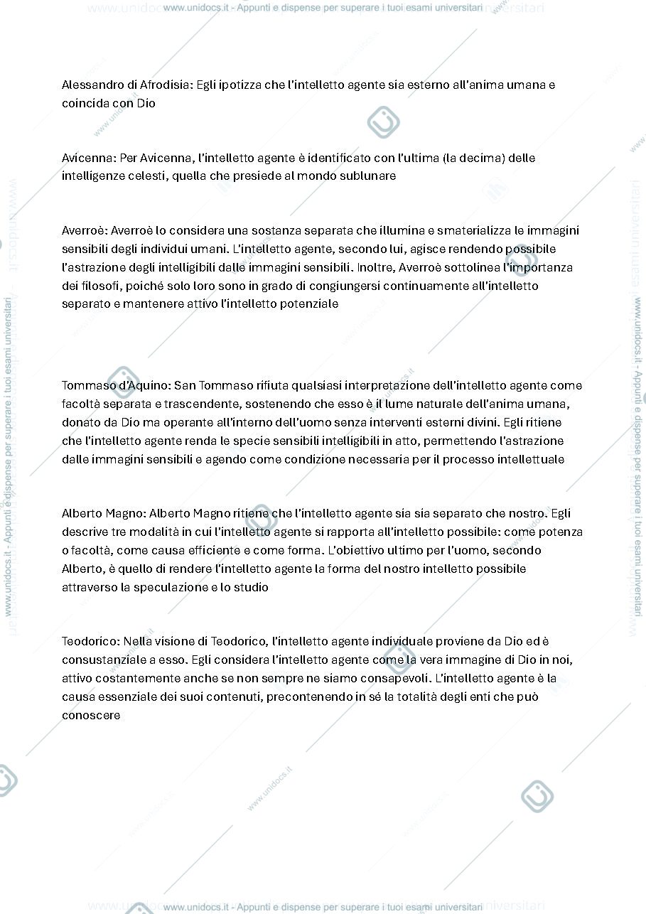 Anteprima pagina 1 — L'intelletto agente nella filosofia medievale
