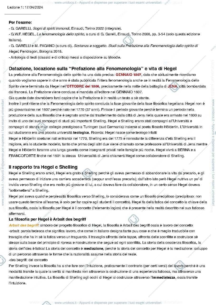 Anteprima pagina 1 — appunti lezioni