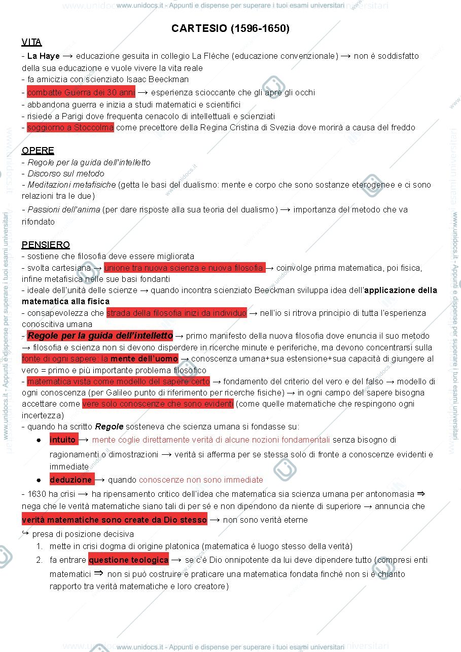 Anteprima pagina 1 — storia della filosofia