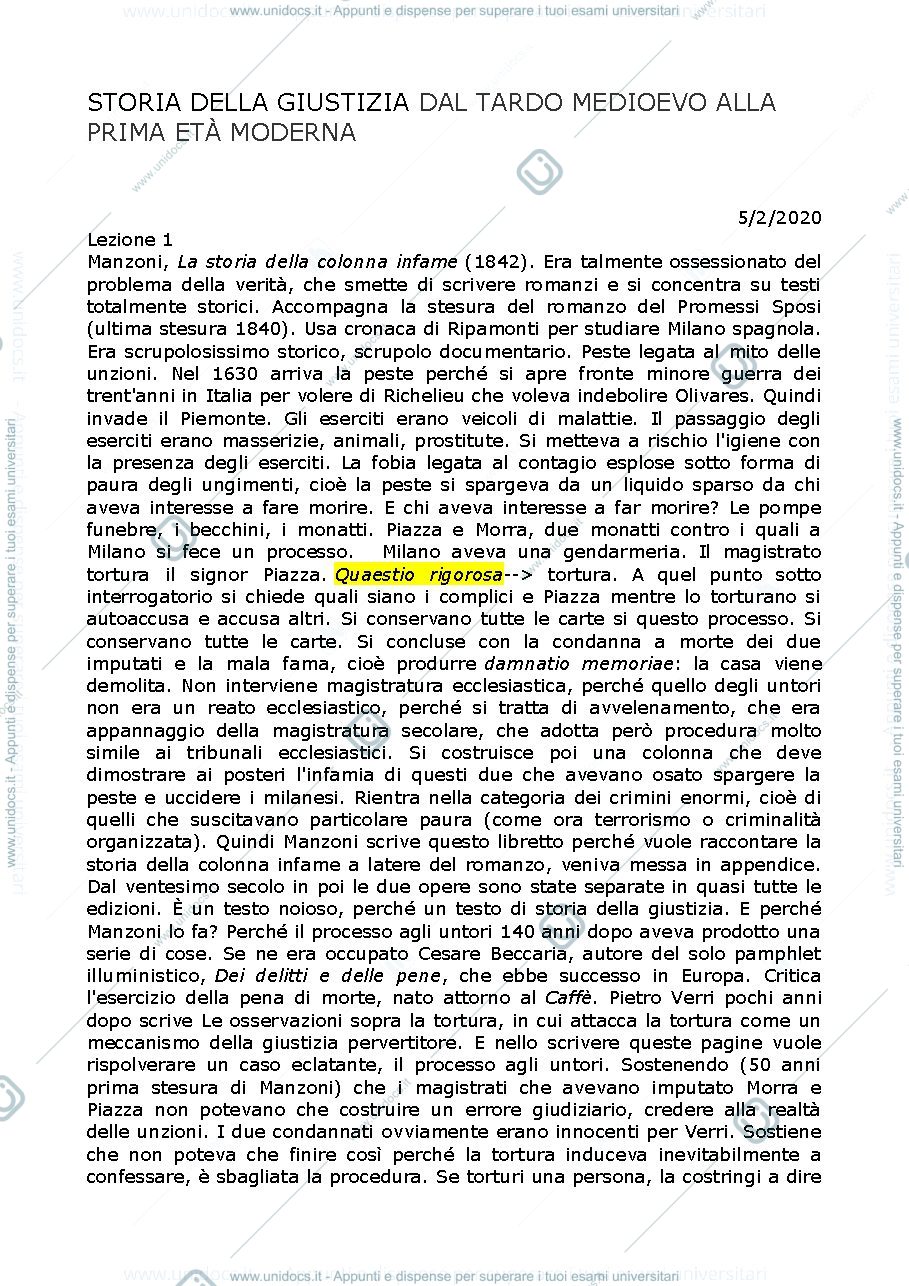 Anteprima pagina 1 — storia della giustizia- Lavenia
