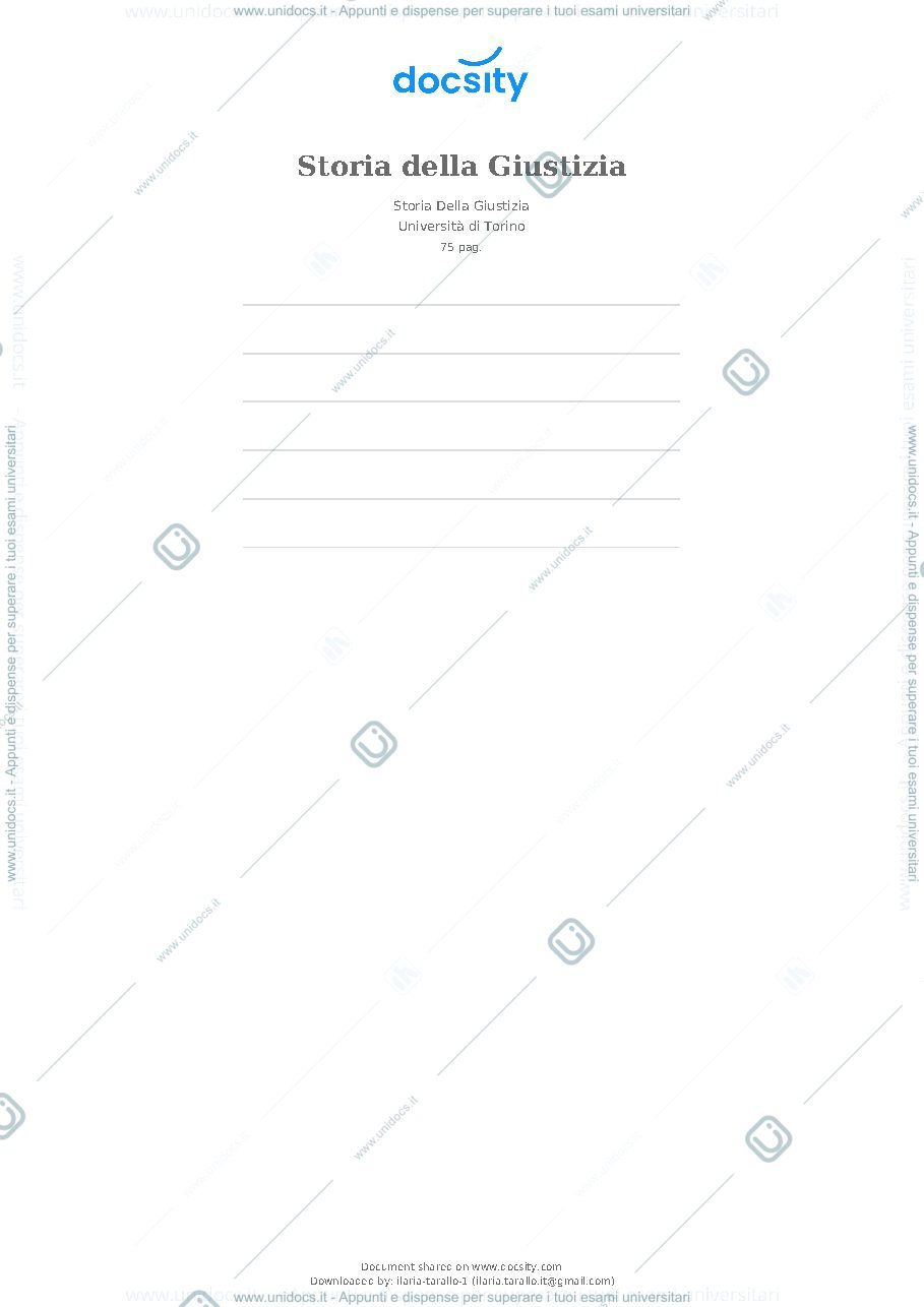 Anteprima pagina 1 — Storia della Giustizia