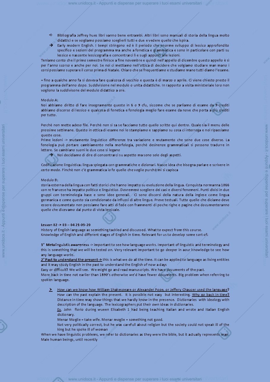Anteprima pagina 2 — Sforia della lingua inglese 