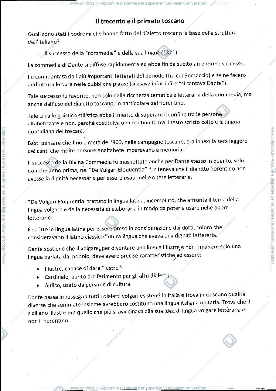 Anteprima pagina 1 — Il trecento e il primato toscano