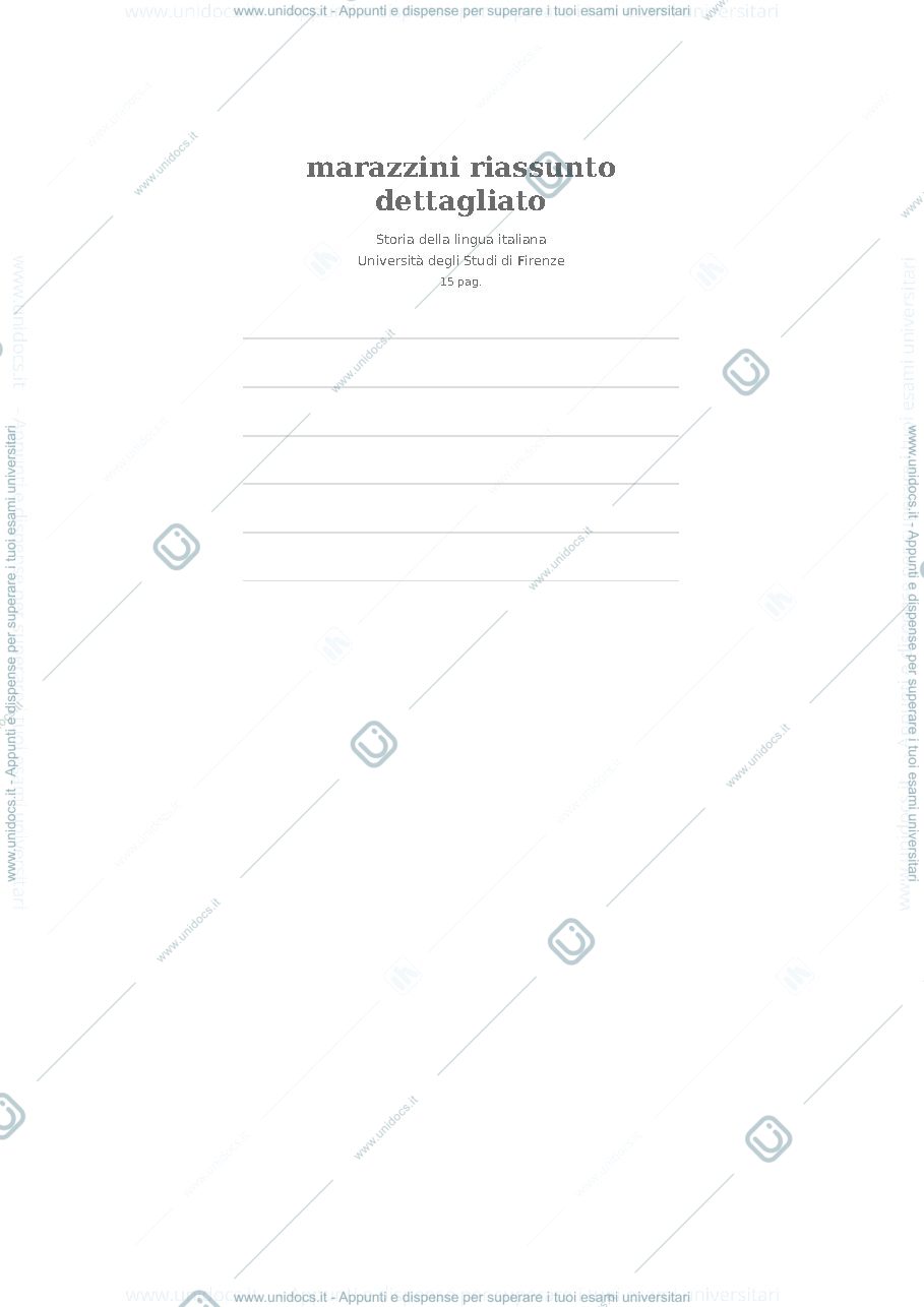 Anteprima pagina 1 — Marazzini riassunto Storia della lingua italiana