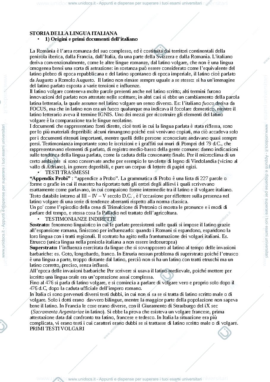 Anteprima pagina 2 — Marazzini riassunto Storia della lingua italiana