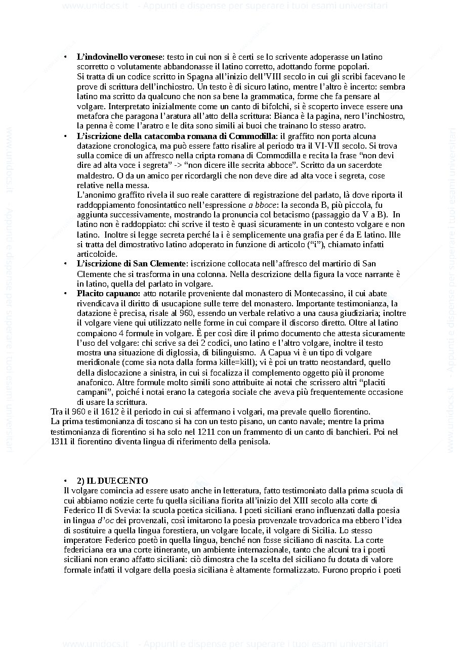 Anteprima pagina 3 — Marazzini riassunto Storia della lingua italiana