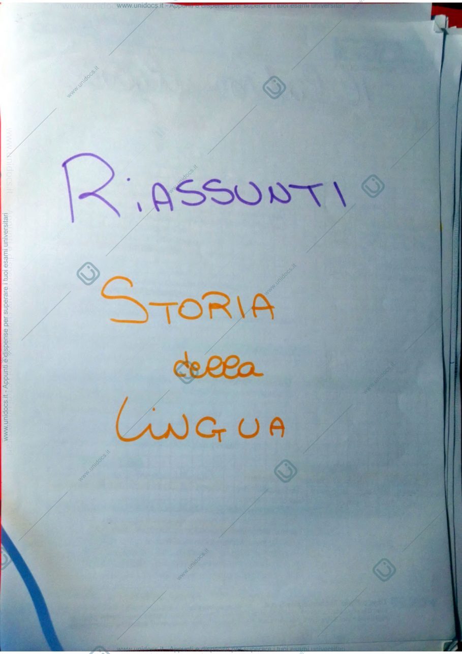 Anteprima pagina 1 — appunti dal corso storia della lingua - Cacia