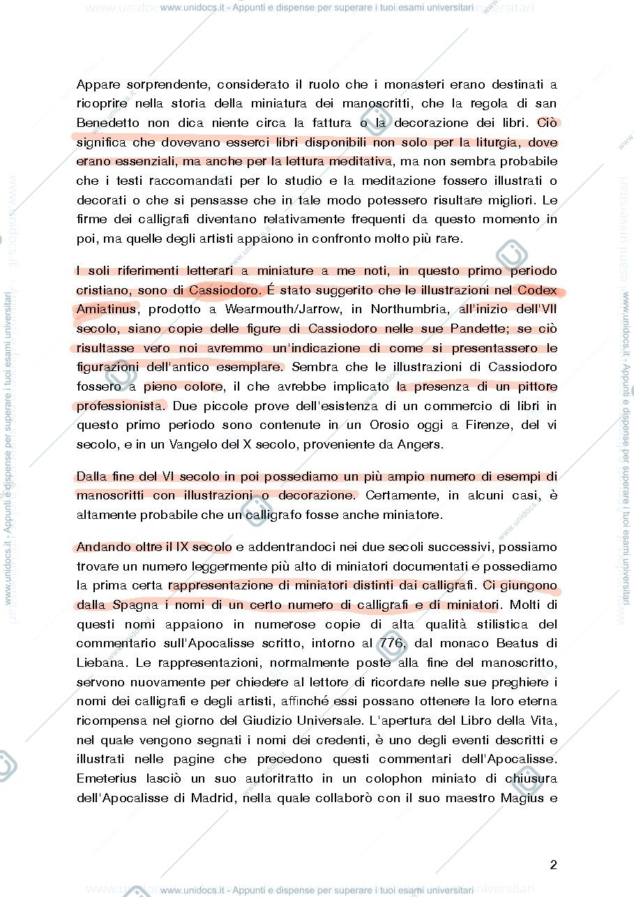 Anteprima pagina 2 — I miniatori medievali e il loro metodo di lavoro - Alexander