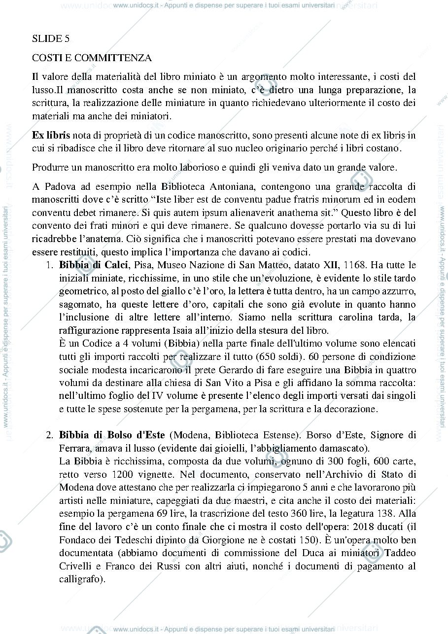 Anteprima pagina 1 — Appunti slide 5