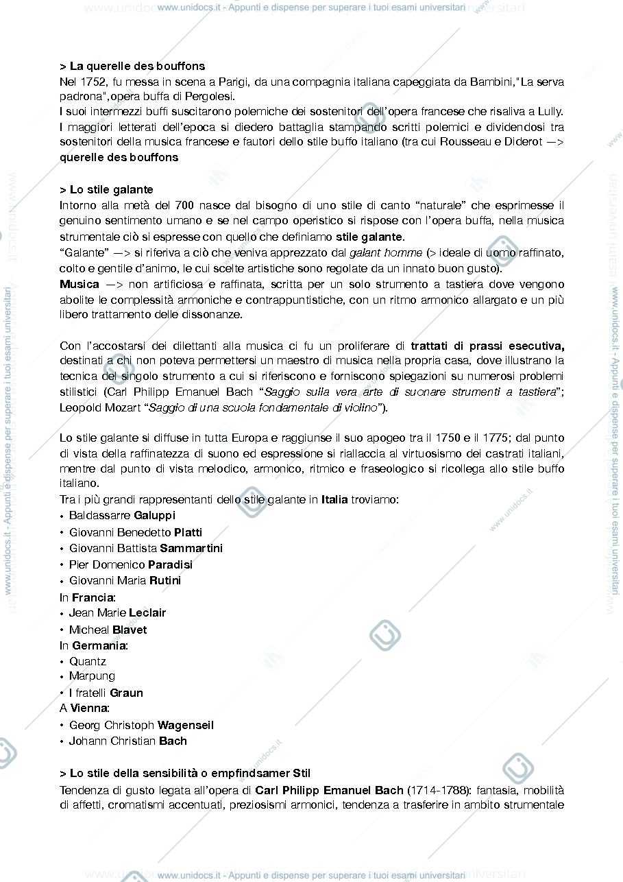 Anteprima pagina 1 — Modulo II storia della musica 
