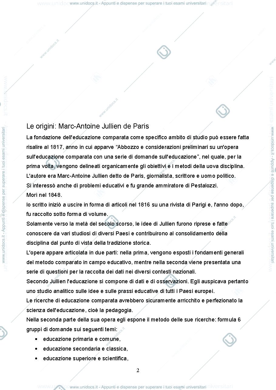 Anteprima pagina 2 — riassunto libro di educazione comparata