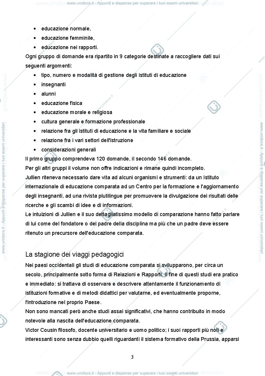 Anteprima pagina 3 — riassunto libro di educazione comparata