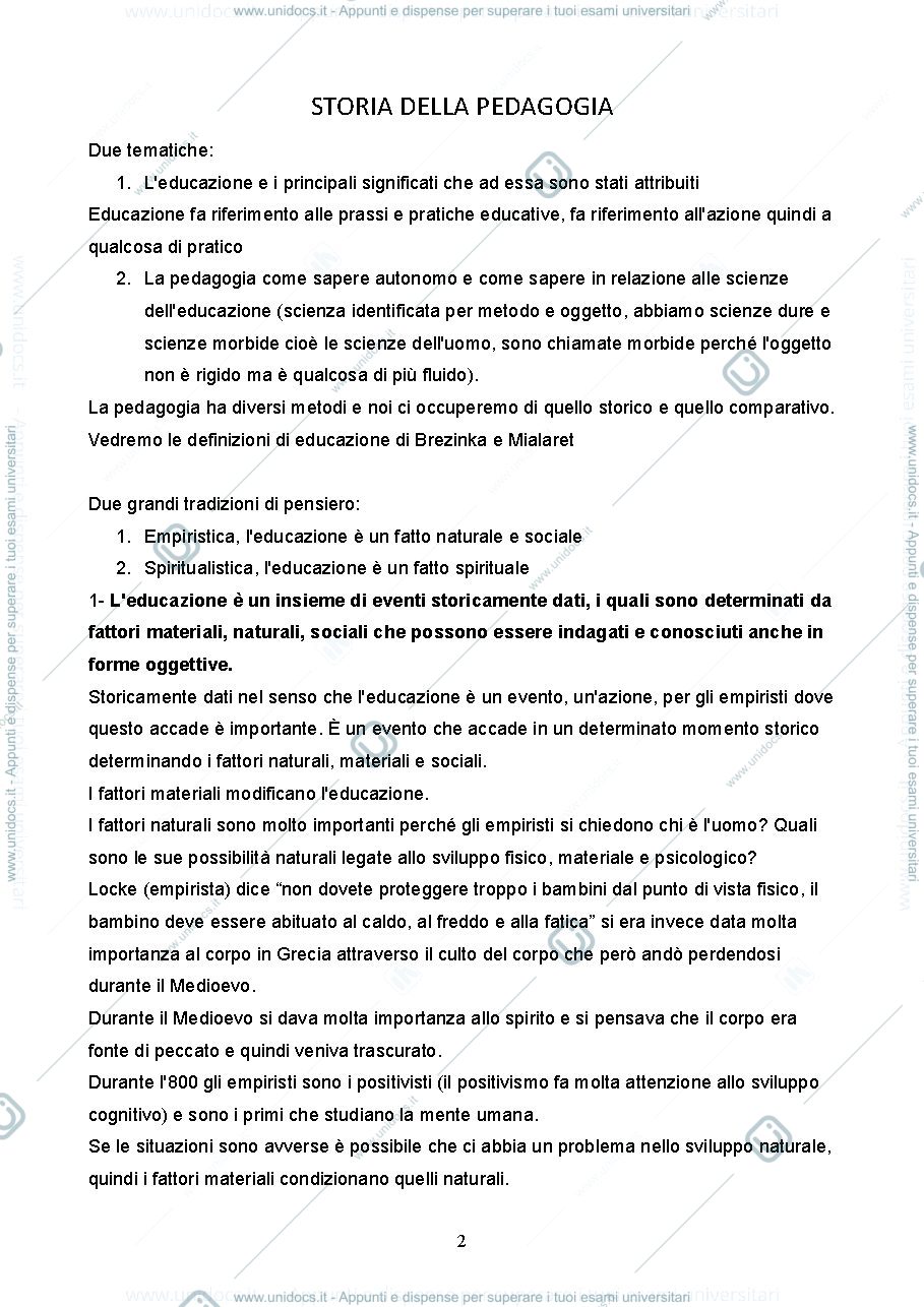 Anteprima pagina 2 — riassunto  libro di storia della pedagogia