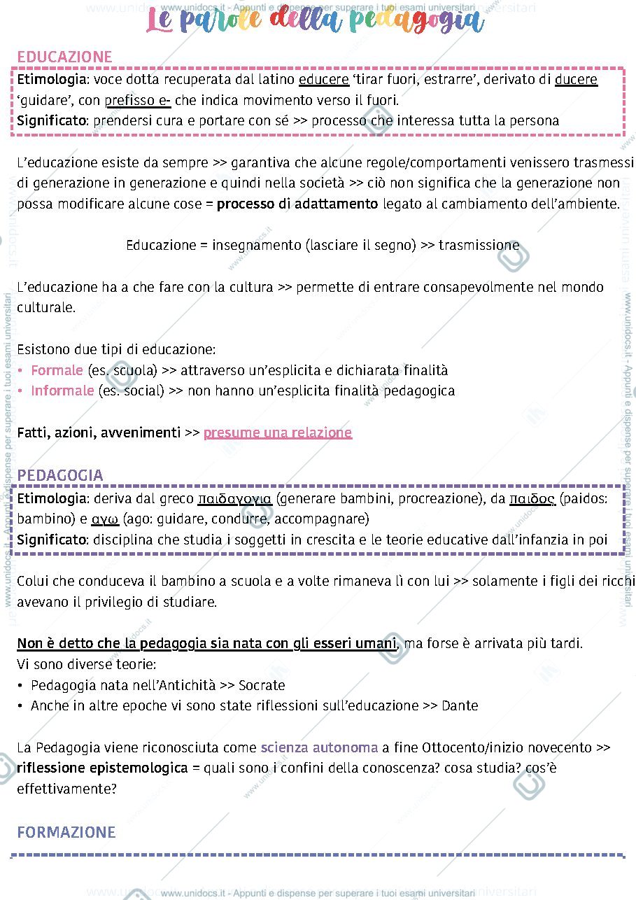 Anteprima pagina 1 — Riassunto manuale e appunti