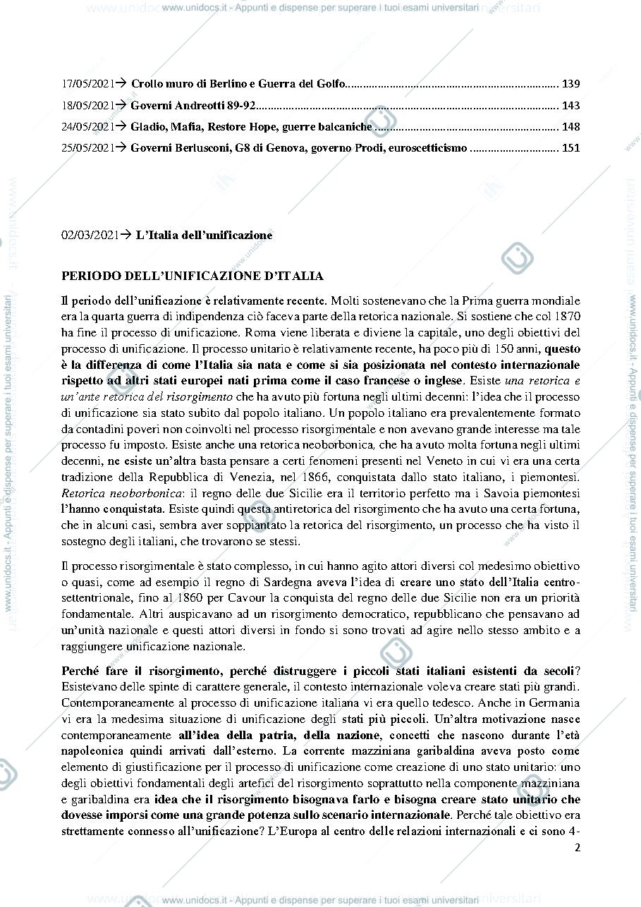 Anteprima pagina 2 — Storia della politica estera italiana