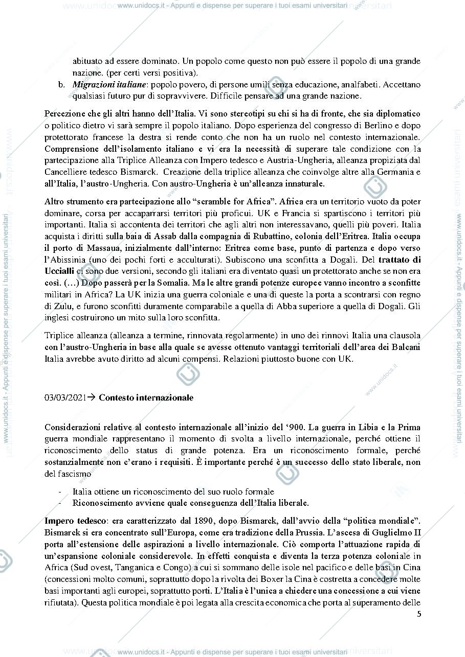 Anteprima pagina 5 — Storia della politica estera italiana